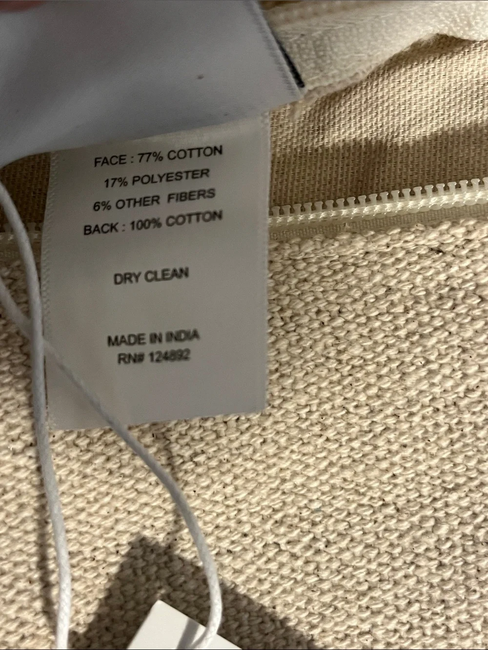 Serena & Lily Tofino Handwoven Cream Macramé pillowcases - Set of 2 NWT